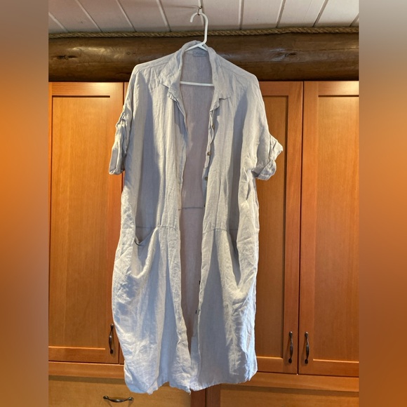 100% linen coat dress - Picture 1 of 3